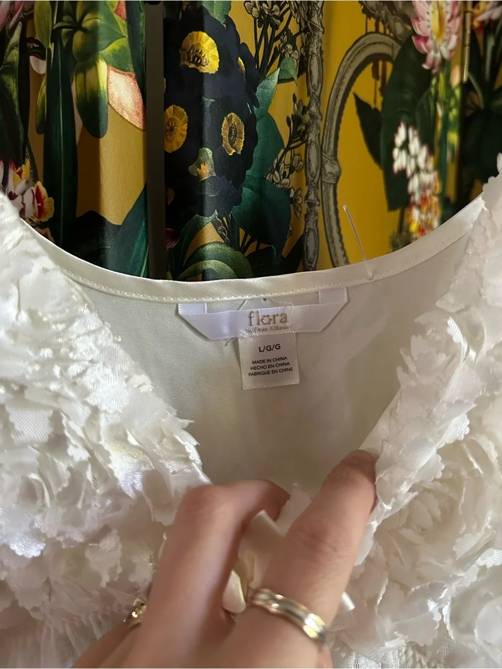Flora By Flora Nikrooz Women's Bellflower Cami Doll, Ivory Bridal Large